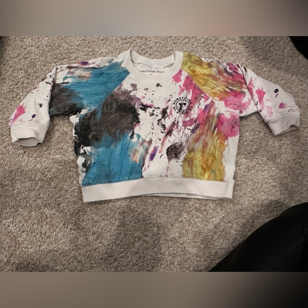 Something Navy Kids Artistic Splash Sweatshirt